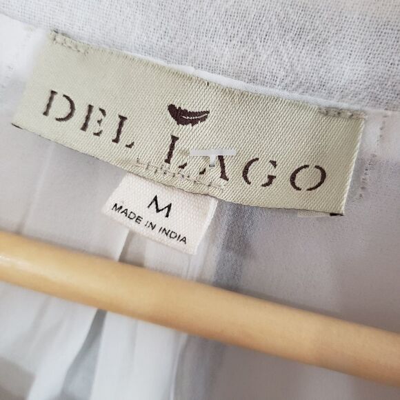 Del Lago Medium NWT Beige Long Sleeve Boho Beaded Embroidered Cropped Jacket - Picture 3 of 15